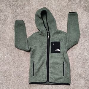 The North Face Sage Green Kids M 10/12 Zip Up Hooded Jacket